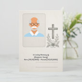 エレガントキリスト教葬儀招待状テンプレート シーズンカード (スタンド正面)