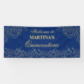 エレガントキンセアニェラブ王室のルー金ゴールドフローラ歓迎 横断幕 (横)