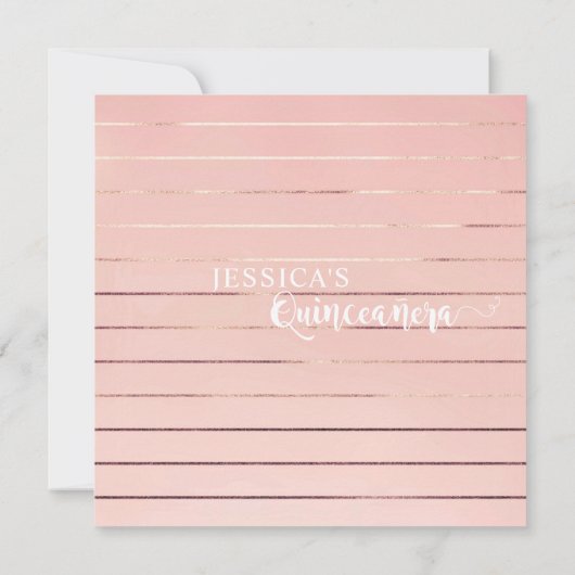 エレガントキンセアニェラ、赤面、ほこりっぽいブルーフローラ 招待状 (裏面)