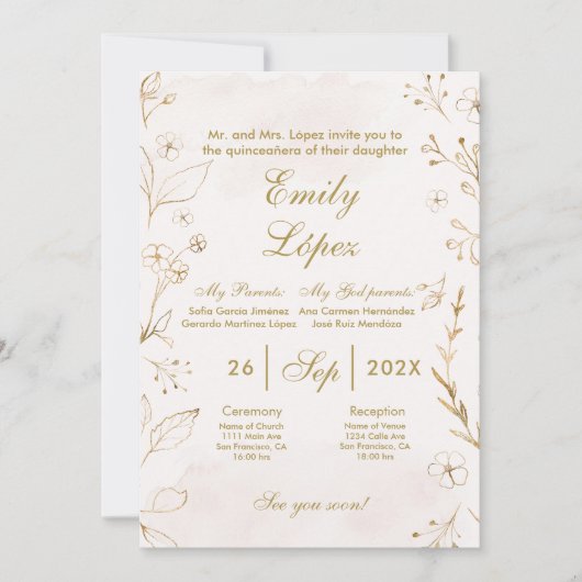 エレガントキンセニェラ 招待状 (正面)