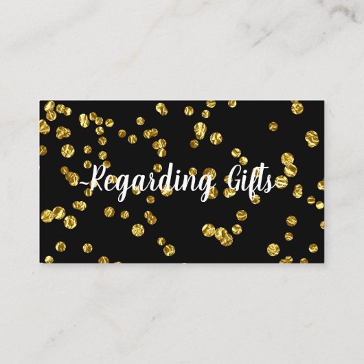 エレガントギフトカードの代わりに金 エンクロージャーカード (裏面)