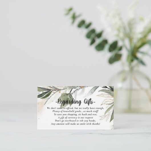 エレガントギフトカードの代わりに金 エンクロージャーカード (スタンド正面)