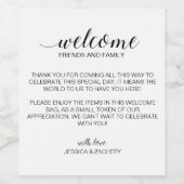 エレガントギフトバスケットへようこそ結婚 ワインラベル (シングルラベル)