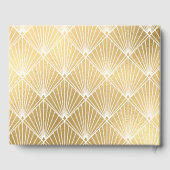 エレガントギャツビーアールデコ1920年代の金ゴールド結婚ズ ゲストブック (裏面)