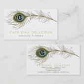 エレガントクジャク羽スタイリッシュ名刺 名刺 (正面/裏面)