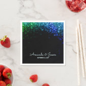 エレガントクジャク色ラ結婚イト スタンダードカクテルナプキン (インサイチュ)