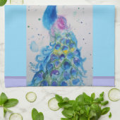 エレガントクジャックウォーターカラーウォンズパステルカラー キッチンタオル (折り畳み)