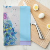 エレガントクジャックウォーターカラーウォンズパステルカラー キッチンタオル (四つ折り)