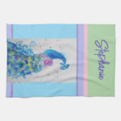 エレガントクジャックウォーターカラーウォンズパステルカラー キッチンタオル (横)