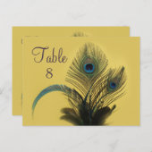 エレガントクジャックテーブル番号（黄色） ポストカード (正面/裏面)