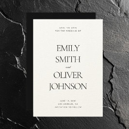 エレガントクモダンリ白黒結婚ズ セーブザデート