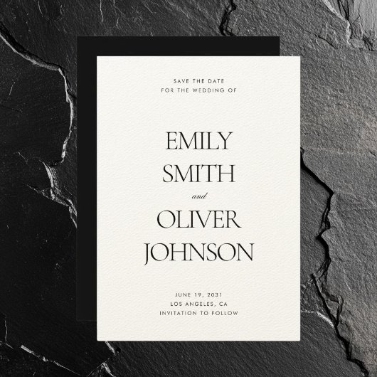 エレガントクモダンリ白黒結婚ズ セーブザデート