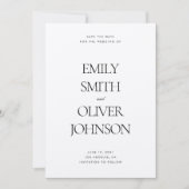 エレガントクモダンリ白黒結婚ズ セーブザデート (正面)