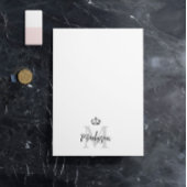 エレガントクラウングレーモノグラムと名前 ポストイット