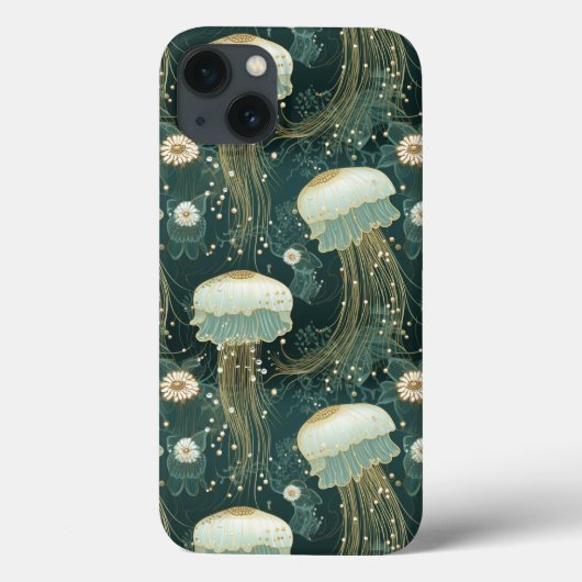 エレガントクラゲ模様 – 名前をカスタムする Case-Mate iPhoneケース (裏面)