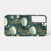 エレガントクラゲ模様 – 名前をカスタムする SAMSUNG GALAXYケース (裏面横)