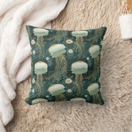 エレガントクラゲ模様 – 海面下 クッション
