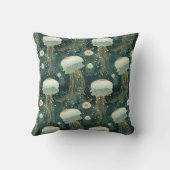 エレガントクラゲ模様 – 海面下 クッション (裏面)