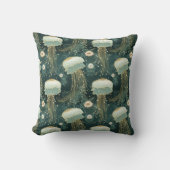 エレガントクラゲ模様 – 海面下 クッション (正面)