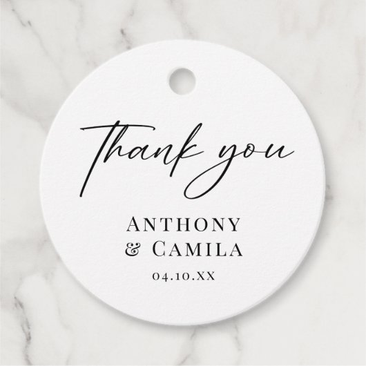 エレガントクラシックありがとうご結婚ざう フェイバータグ (正面)