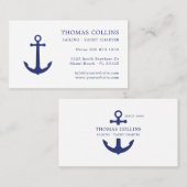 エレガントクラシックいかり青航海の白 名刺 (正面/裏面)