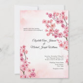 エレガントクラシックさくらんぼフローラ結婚ズ 招待状 (正面)
