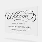 エレガントクラシックなウェディングアクリルウェルカムサイン アクリルサイン (傾斜)