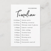 エレガントクラシックなウェディングタイムラインの追加 エンクロージャーカード (正面)