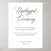 エレガントクラシックな結婚式のプラグ抜き式のサイン ポスター (正面)