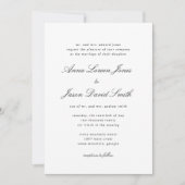 エレガントクラシックのミニマ結婚リスト 招待状 (正面)