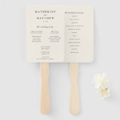 エレガントクラシックアイボリー結婚式計画 ハンドファン (正面&裏面)