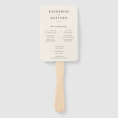 エレガントクラシックアイボリー結婚式計画 ハンドファン (正面)