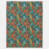 エレガントクラシックアーツ&クラフツアイコニックMorrisデザイン フリースブランケット (正面)