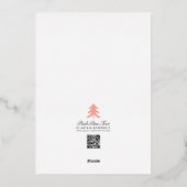 エレガントクラシックアールデコシンプルフレームブラック金ゴールド 箔招待状 (裏面)