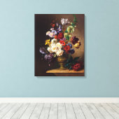 エレガントクラシックオランダマスタースチルライフアート キャンバスプリント (インサイチュ (ウッドフロア))