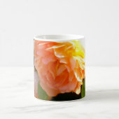 エレガントクラシックオレンジ桃バラフローラ コーヒーマグカップ (中央)