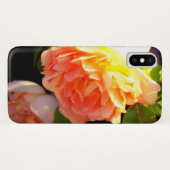 エレガントクラシックオレンジ桃バラフローラ Case-Mate iPhoneケース (裏面(横))