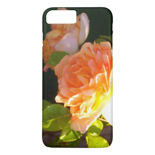 エレガントクラシックオレンジ桃バラフローラ Case-Mate iPhoneケース (裏面)