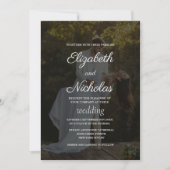 エレガントクラシックカップル写真結婚式招待状 招待状 (正面)