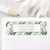 エレガントクラシックカラリリーかわいらし差出人住所 ラベル (インサイチュ)