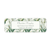 エレガントクラシックカラリリーかわいらし差出人住所 ラベル (正面)