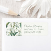 エレガントクラシックカラリリーかわいらし差出人住所 ラベル (インサイチュ)