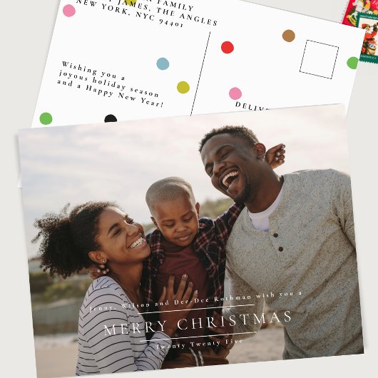 エレガントクラシッククリスマス | フォトフレーム ポストカード