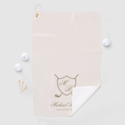 エレガントクラシッククレストモノグラムゴル結婚フス ゴルフタオル (インサイチュ)