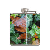 エレガントクラシックグリーンアイビーとフィールドストーン フラスク (裏面)