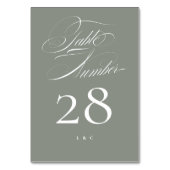 エレガントクラシックグレイ結婚オン テーブルナンバー (裏面)