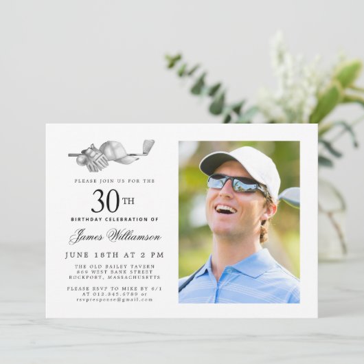 エレガントクラシックゴルフ21th誕生日パーティー写真 招待状 (スタンド正面)