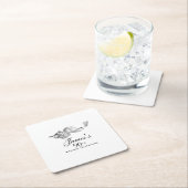 エレガントクラシックゴルフ90thバースデーパーティーカスタム スクエアペーパーコースター (インサイチュ)