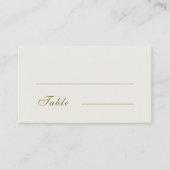 エレガントクラシックゴールデンクレストモノグラム結婚ズ プレイスカード (正面)