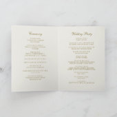 エレガントクラシックゴールデン結婚モノグラム冊子 プログラム (内部)